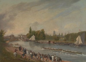 Une course de bateaux sur la rivière Isis, Oxford - John Whessell